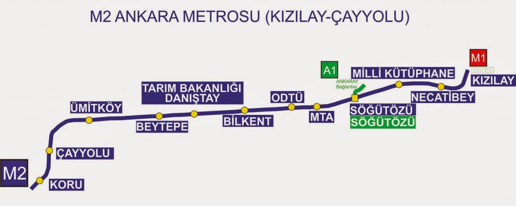Ankara Metrosu 2 Haritası